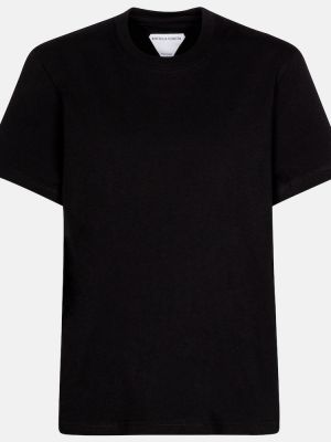 Camiseta de algodón de punto Bottega Veneta negro