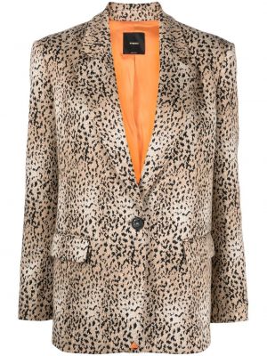 Leopard trykt lang blazer Pinko