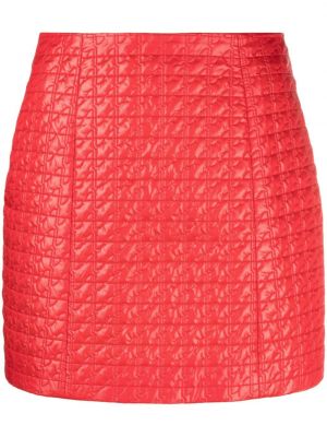 Pikowana mini spódniczka Patou czerwona