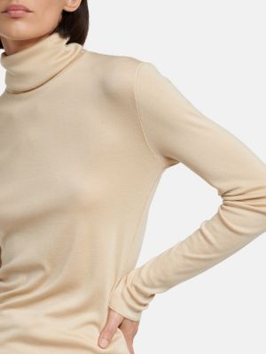 Jedwabny sweter z kaszmiru Loro Piana biały
