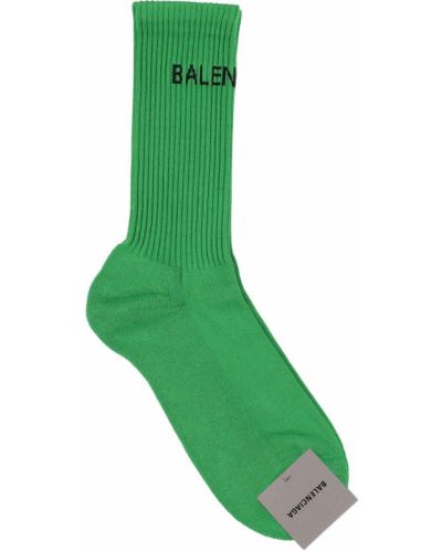 Памучни чорапи Balenciaga зелено