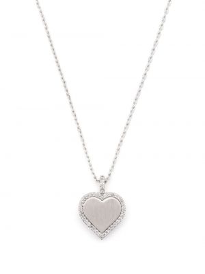 Szív mintás kristály nyaklánc Kate Spade ezüstszínű