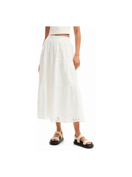 Falda larga Desigual blanco