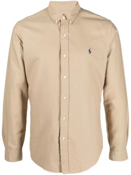 Βαμβακερός πουλόβερ με κουμπιά με κέντημα Polo Ralph Lauren