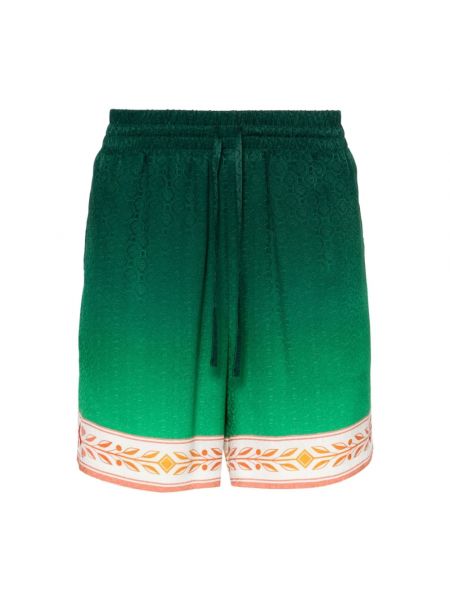 Seiden shorts Casablanca grün