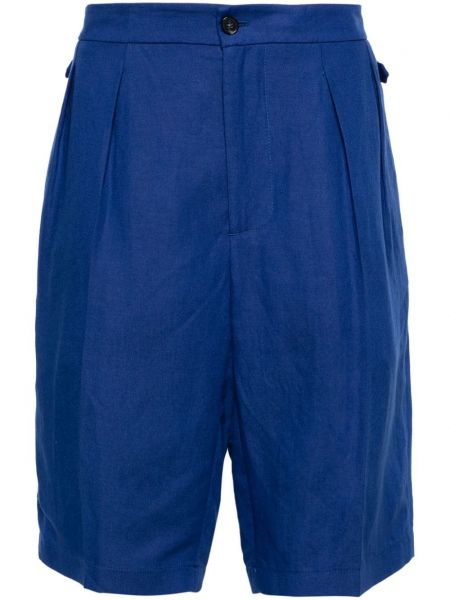 Pantaloni chino plisate Patrizia Pepe albastru