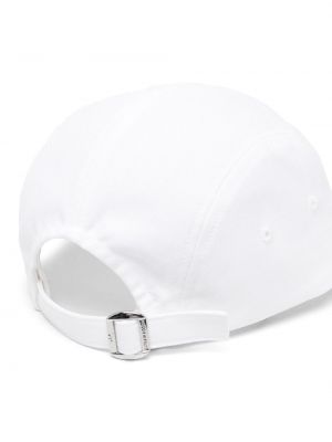 Haftowana czapka z daszkiem Maison Kitsune biała