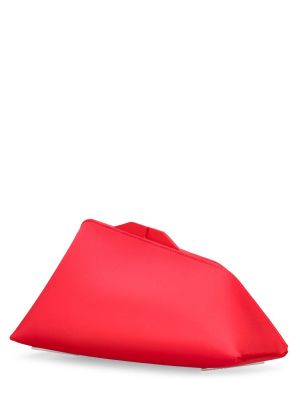 Bőr szatén estélyi táska The Attico piros