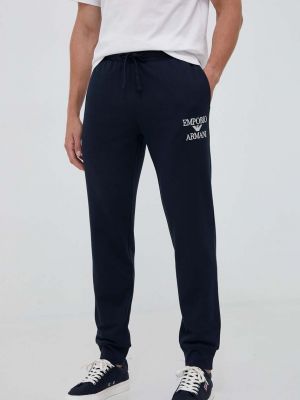 Спортивні штани з аплікацією Emporio Armani Underwear сині