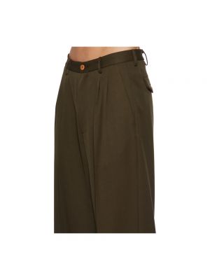 Pantalones de lana plisados Magliano marrón