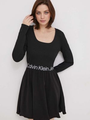 Mini ruha Calvin Klein Jeans fekete