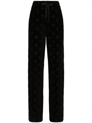 Sportovní kalhoty s potiskem Dolce & Gabbana černé