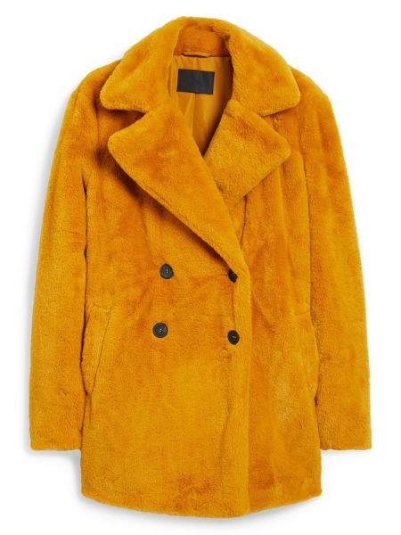 Płaszcz zimowy C&a żółty