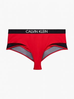 Bikini cu talie înaltă Calvin Klein roșu