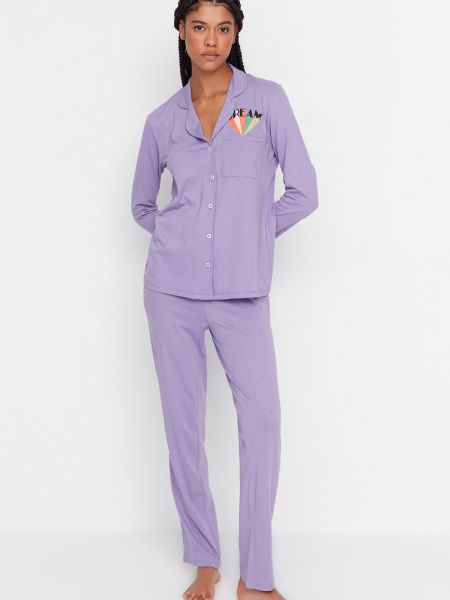 Pyžamo Trendyol fialová