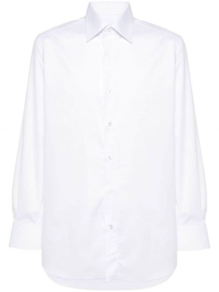 Βαμβακερό πουκάμισο Brioni λευκό