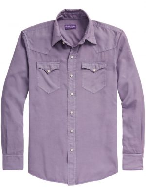 Lyocellová košeľa Ralph Lauren Purple Label fialová