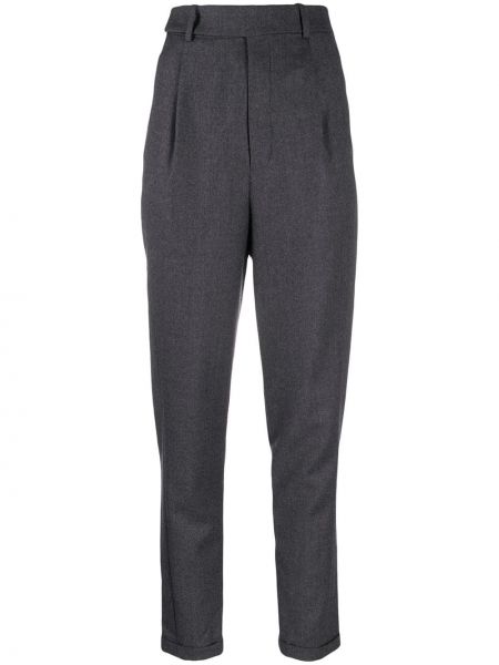Pantalones de cintura alta Saint Laurent gris
