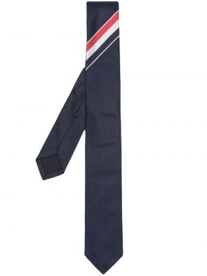 Pruhovaná hedvábná kravata Thom Browne modrá
