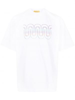 Βαμβακερή μπλούζα με σχέδιο Seven By Seven λευκό