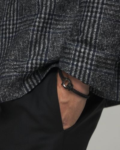 Pletený kožený náramok Ferragamo čierna