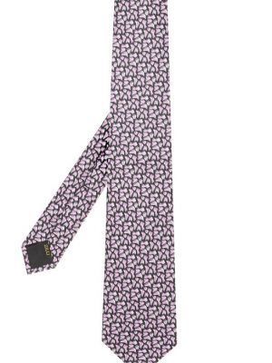 Шелковый галстук Zilli розовый