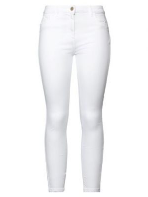 Jeans di cotone Elisabetta Franchi Jeans bianco