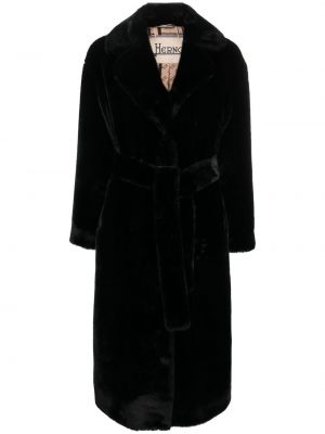 Manteau de fourrure Herno noir