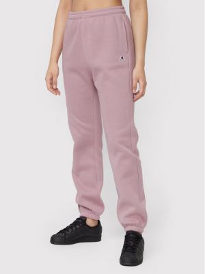 Fleecové sportovní kalhoty s výšivkou relaxed fit Champion fialové