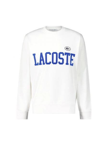 Bluza z nadrukiem Lacoste biała