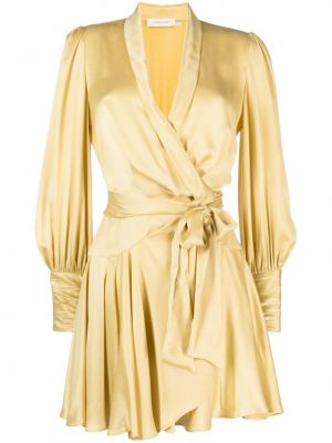Hedvábné šaty Zimmermann žluté