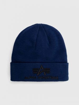 Dzianinowa czapka Alpha Industries niebieska