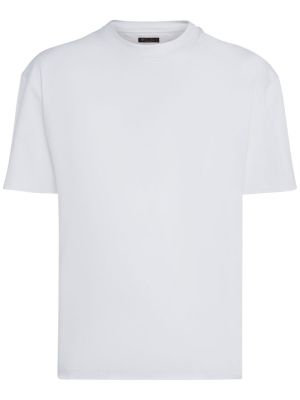 Camiseta de algodón de tela jersey Loro Piana blanco