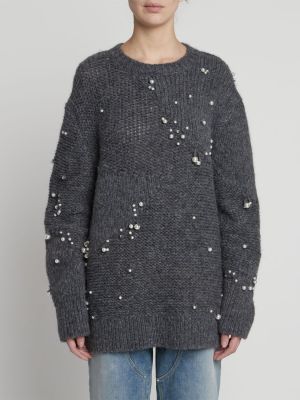 Sweter wełniany Stella Mccartney szary