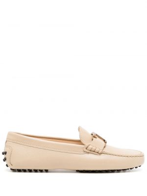 Mocassins en cuir Tod's beige