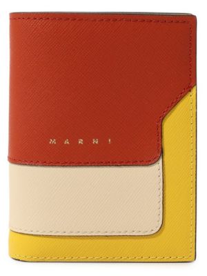Кожаный кошелек Marni желтый