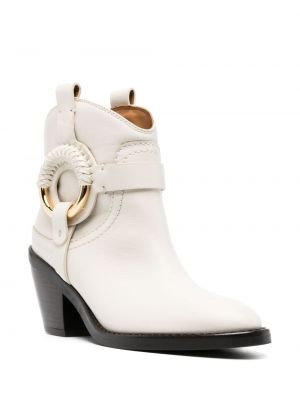 Leder ankle boots See By Chloé gold