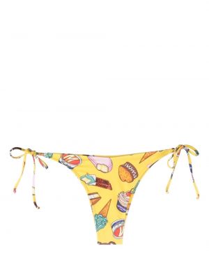 Bikini mit print Moschino gelb