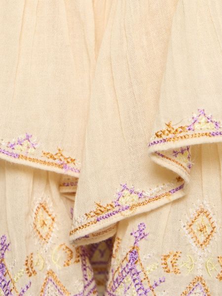 Falda de algodón con volantes Marant Etoile amarillo
