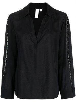 Памучна блуза с копчета Simkhai черно