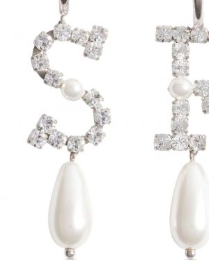 Ohrring mit perlen mit kristallen Simone Rocha silber
