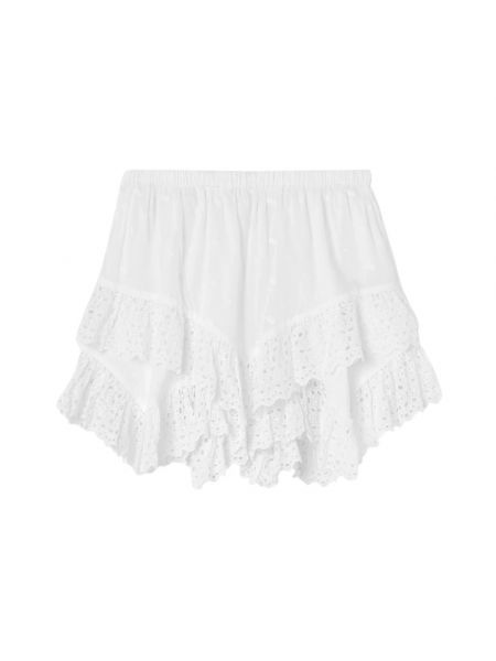 Biała mini spódniczka koronkowa Isabel Marant