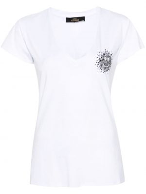 T-shirt mit v-ausschnitt Twinset weiß