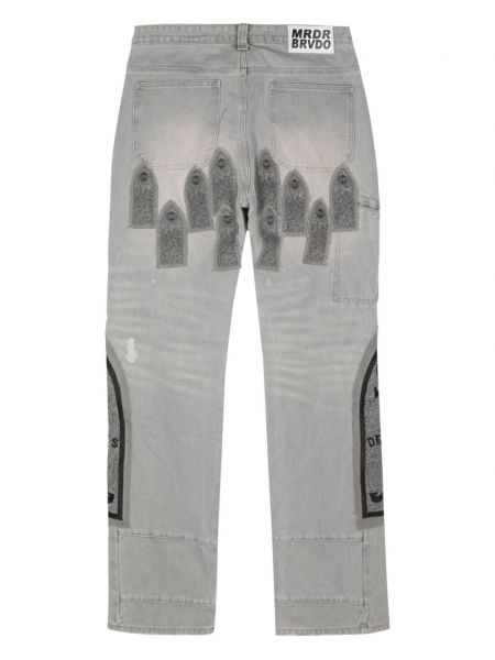 Distressed straight jeans Who Decides War grau