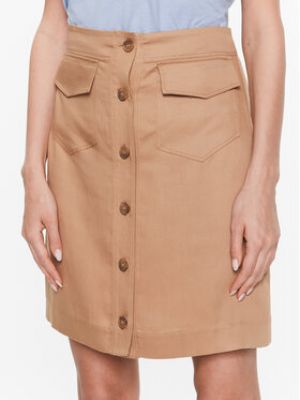 Mini sukně Calvin Klein hnědé