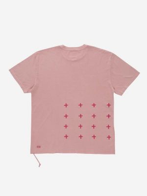 Памучна тениска с дълъг ръкав с принт Ksubi розово