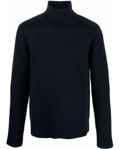 Pull en laine à col montant Jil Sander bleu