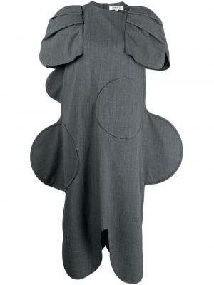 Asymetrické vlněné midi šaty Enföld šedé