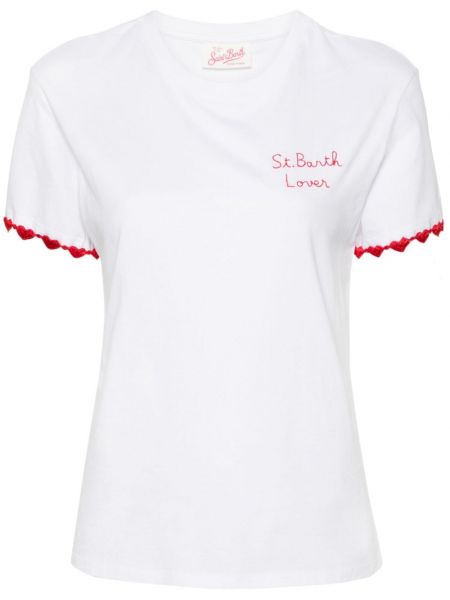 Βαμβακερή μπλούζα Mc2 Saint Barth λευκό