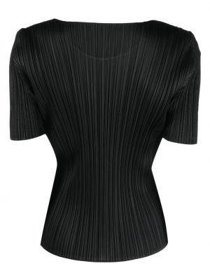 T-shirt plissé Pleats Please Issey Miyake noir